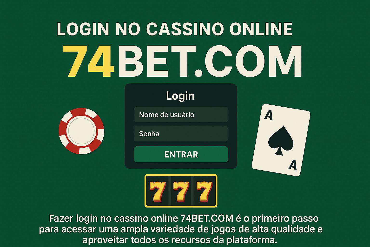 Login no Cassino 74BET.COM