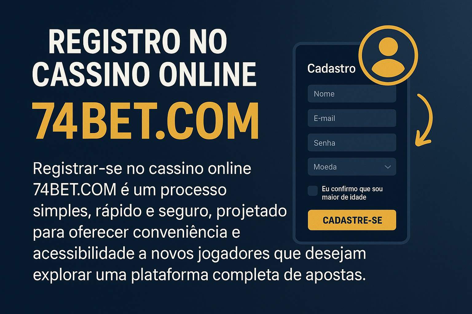 Não Perca tempo, o rRgistro na site 74BET.COM